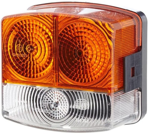 Lampa kierunkowskazu i postoju, prawa 21/10W kwadratowa, 12V przykręcana Hella 2BE002776261 - Intertraktor
