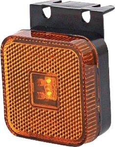 Lampa obrysowa LED, kwadratowa, 12/24V z przewodem i uchwytem Kramp LA30121