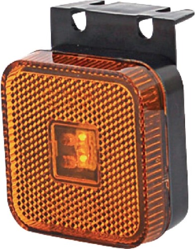 Lampa obrysowa LED, kwadratowa, 12/24V z przewodem i uchwytem Kramp LA30121 - Intertraktor