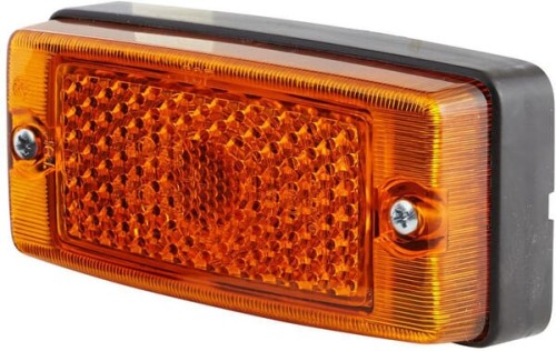 Lampa obrysowa 5W prostokątna 12/24V pomarańczowa przykręcana 124x43x61.5 mm Hella 2PS004361001 - Intertraktor