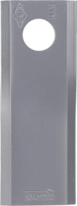 Nożyk kosiarki rotacyjnej lewy 122x45x4 mm otwór Ø 18.25 mm okrągły pasuje do Kuhn 25 szt. 56451200