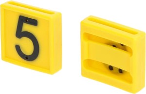 Cyfra do obroży, nr 5 żółta 45x45mm 306005FA