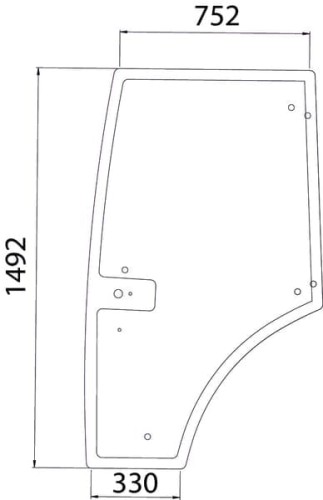 Szyba drzwi 7700073325N - Intertraktor