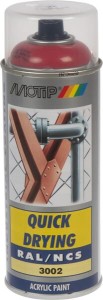 Lakier akrylowy w sprayu, RAL 3002 czerwony karminowy 400 ml 07096