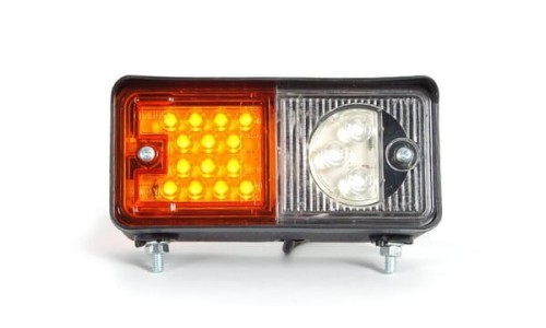 Lampa kierunkowskazu i postoju LED, prawa, przednia, prostokątna, 12/24V przykręcana Waś 1400691130 - Intertraktor