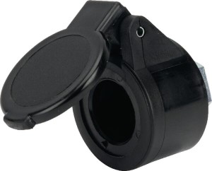 Uchwyt wtyczki ISO 12.5 czarny z klapką SKP9MH121