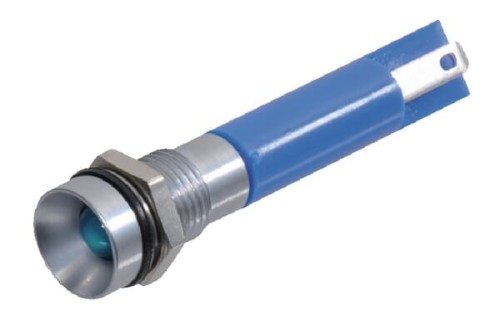 Kontrolka LED, 12V niebieska, przykręcana Ø 9.5 mm APEM Q8R1GXXB12E - Intertraktor