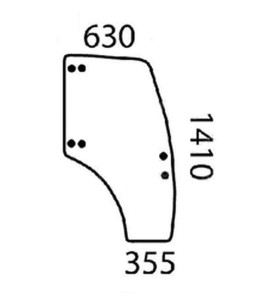Szyba drzwi, prawa 3667429M1
