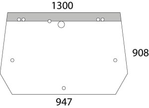 Szyba tylna, górna D6859
