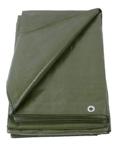 Plandeka oliwkowa PE, 10 x 15 m PLG100150