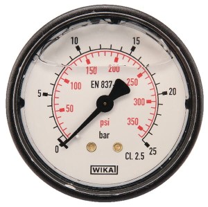 Manometr ø63 mm 0–25 bar przyłącze tylne 1/4" MA6325B04PLGF