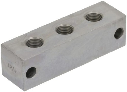 Blok rozdzielający 3 przyłącza M10x1 CLNB3M1010 - Intertraktor