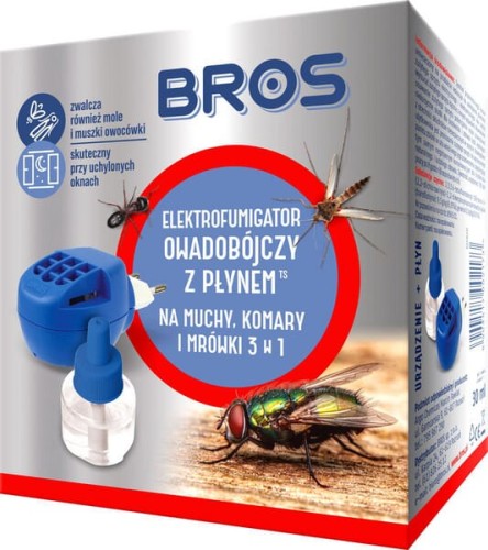 Elektrofumigator z płynem na muchy, komary i mrówki, Bros 1594118 - Intertraktor