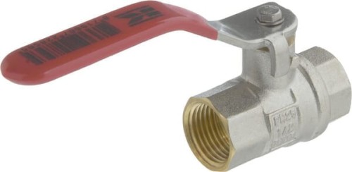 Zawór kulowy BSP 2x gwint wewnętrzny 1/2" + uchwyt stalowy KS12FKR - Intertraktor