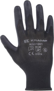 Rękawice montażowe Kramp 1.001 czarne 10/XL (x120) KG0100110P120