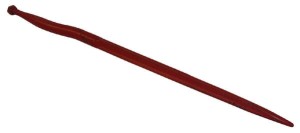 Ząb ładowacza, wygięty: 38 mm profil gwiazda 36x1000 mm końcówka szpiczasta z nakrętką M22x1.5 czerwony SHW KT16