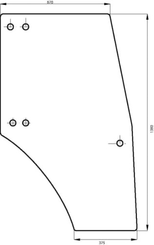 Szyba drzwi 00097701040N - Intertraktor