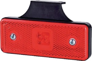 Lampa obrysowa LED, 0.4/0.7W prostokątna, 12/24V czerwona, 3 LED gopart LA35054