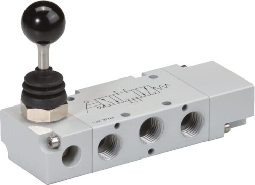 Zawór ręczny dźwigniowy 5/3-drożny 1/4" MAL53M14CC - Intertraktor