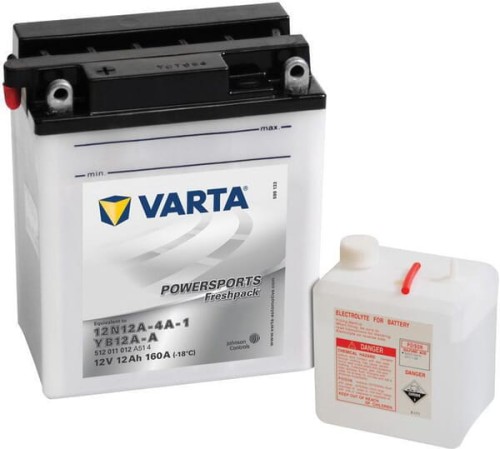 Akumulator 12V 12Ah 160A Powersports Freshpack VARTA 512011012A514 - Intertraktor