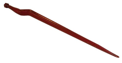 Ząb ładowacza, wygięty: 60 mm profil podwójne T 37x810 mm końcówka płaska z nakrętką M22x1.5 czerwony Battista Porteri KT20 - Intertraktor