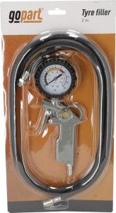 Pistolet do pompowania kół z manometrem gopart, wąż 2 m LT408GP