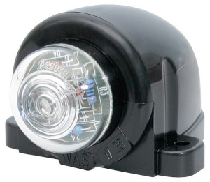 Lampa obrysowa LED, okrągła, 12/24V biała, przykręcana Waś 1400690600