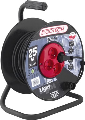 Przedłużacz zwijany gumowy, 25 m 1760751125 - Intertraktor