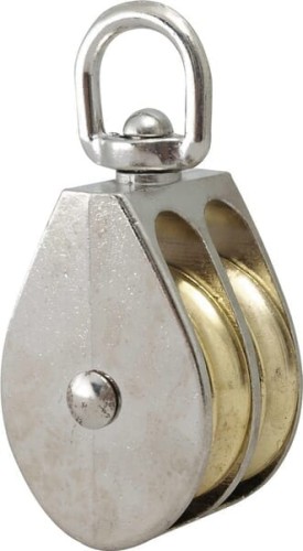 Bloczek do liny podwójny na okrętce, 50 mm 1565240950 - Intertraktor