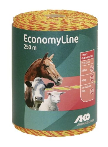 Plecionka Economy Line, 250 m żółto/pomarańczowa AKO 441555 - Intertraktor