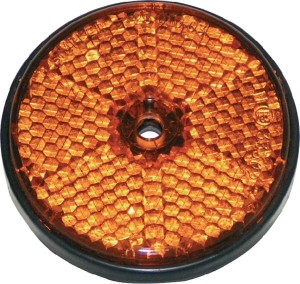 Odblask okrągły przykręcany, pomarańczowy 60mm 484066