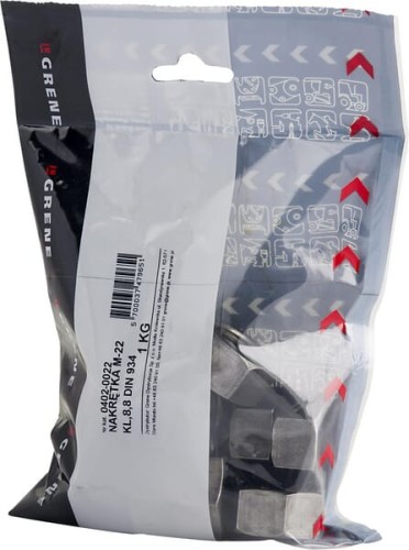 Nakrętka sześciokątna stalowa kl. 8 M22x2.50 Kramp 04020022 - Intertraktor
