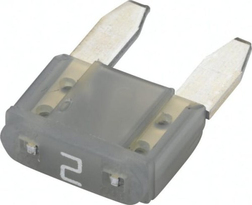 Bezpiecznik płaski Mini, 2A L=19 mm szary op. 5 szt. Hella 8JS728596861 - Intertraktor