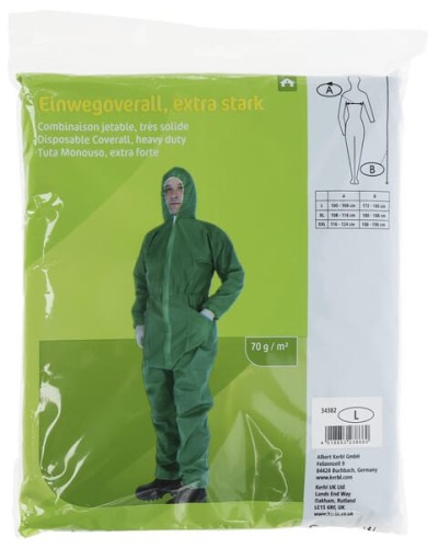 Kombinezon jednorazowy XXL, zielony, 70gr 34384KER - Intertraktor