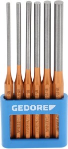 Zestaw wybijaków zawleczek długich z uchwytem PVC Gedore, 6 ele. HG119L