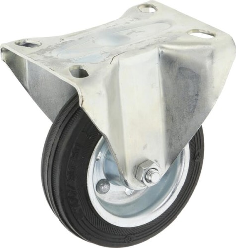 Koło stałe metalowo gumowe Ø 100x30 mm podstawa montażowa: 100x85 mm nośność 90 kg Ro-Carr WH5181100 - Intertraktor