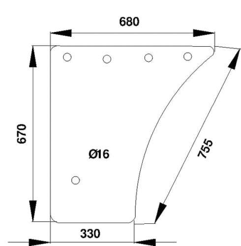Szyba drzwi, dolna 247811030111N - Intertraktor