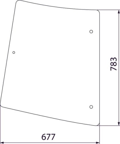 Szyba boczna, tylna D6941 - Intertraktor