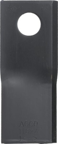 Nożyk kosiarki rotacyjnej lewy 118x48x4 mm otwór Ø 19 mm okrągły pasuje do Fella 133075 - Intertraktor