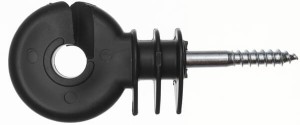 Izolator do drutu i plecionki z wkrętem, czarny, Ø 6.0 mm 25 szt. AKO 44316251