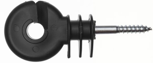 Izolator do drutu i plecionki z wkrętem, czarny, Ø 6.0 mm 25 szt. AKO 44316251 - Intertraktor
