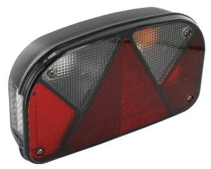 Lampa zespolona tylna, prawa prostokątna 12V czerwona/przezroczysta przykręcana 240x52 mm Bayonet 5-pin Multipoint II Aspöck 247210007