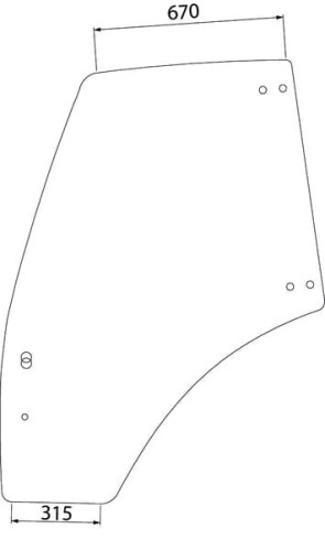 Szyba drzwi, prawa 04418952KR - Intertraktor