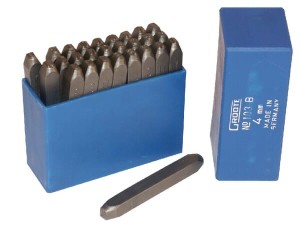 Zestaw numeratorów literowych, 10 mm HG953510