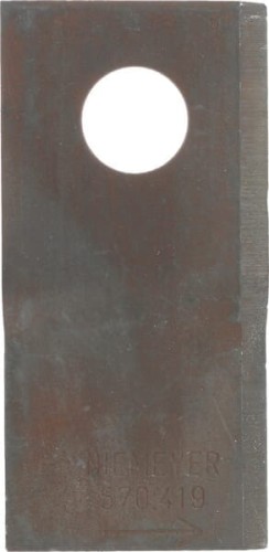 Nożyk kosiarki rotacyjnej lewy 100x48x3 mm otwór Ø 19 mm okrągły pasuje do Niemeyer 570419 - Intertraktor