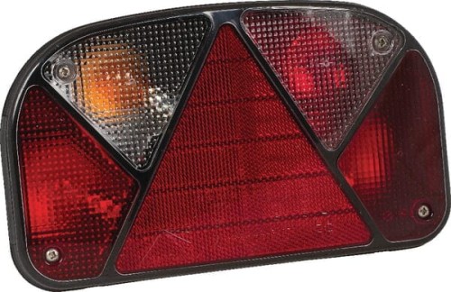 Lampa zespolona tylna, lewa prostokątna 12V czerwona/przezroczysta przykręcana 240x52 mm Multipoint II Aspöck 247000017 - Intertraktor