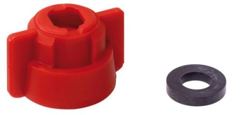 Pokrywka dyszy, bagnet, SW10/8, czerwony, z uszczelką, 25 szt., Geoline 8253076P025 - Intertraktor