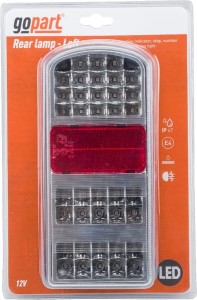 Lampa tylna przyczepy LED, prostokątna, 12V, lewa, 235 x 105 x 53 mm, Bayonet 5-pin, gopart LA91261L