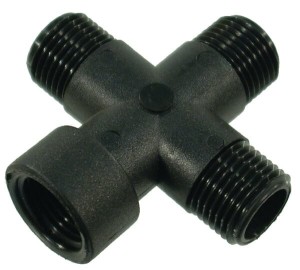 Kształtka krzyżowa 90° 1/2" 3 x gwint zew. + 1 x gwint wew. Arag 150120