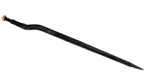 Ząb ładowacza, wygięty: 45 mm profil podwójne T 36x880 mm końcówka szpiczasta z nakrętką M22x1.5 czarny Trioliet-Mullos KT4 - Intertraktor